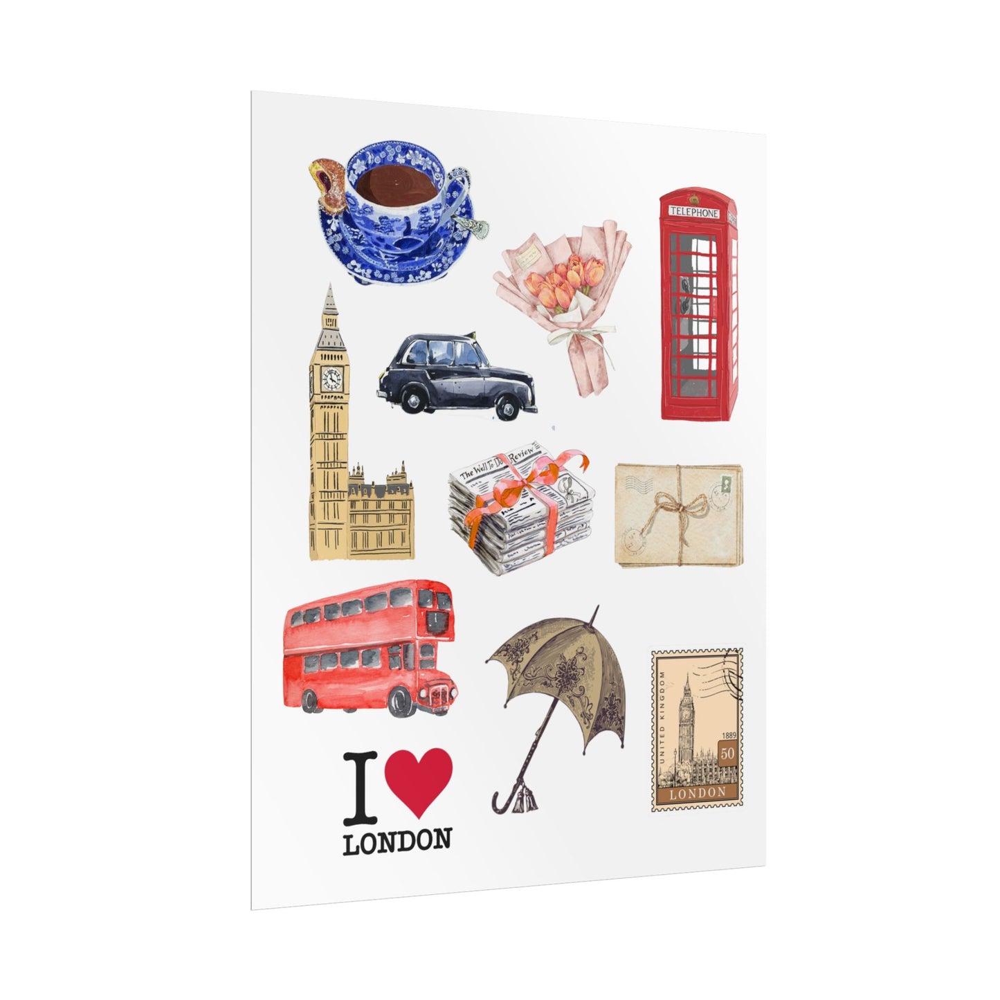 With Love, London Print